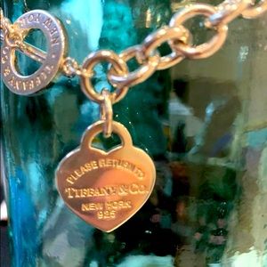 Heart Tag Toggle Necklace - Like new! 14.5”